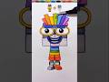 Sprunki OC NumberBlock Seven + Nine Smart Mixed Papar &amp; Craft Amzing Game 🧩 #sprunki #challenge