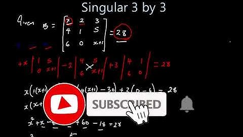 Singular 3 by 3 Matrix