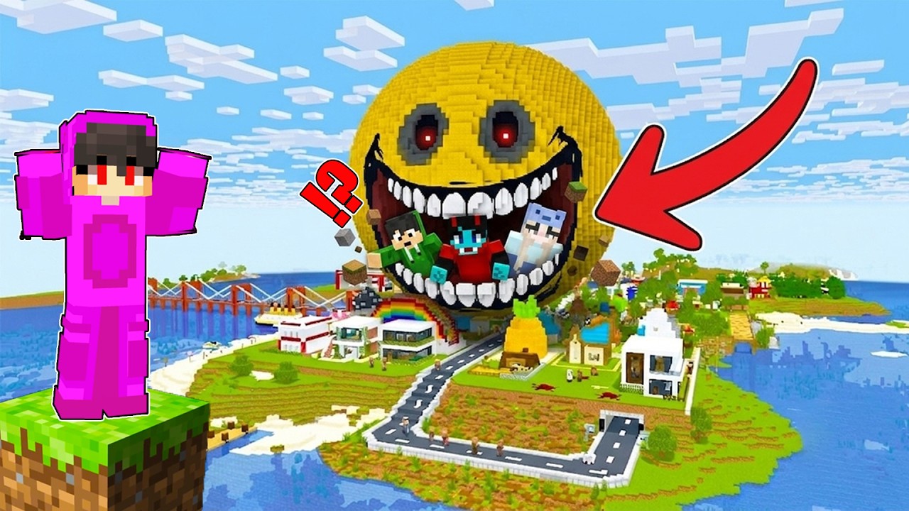 Giant VERITY Try to Killed my Friends in Minecraft!!