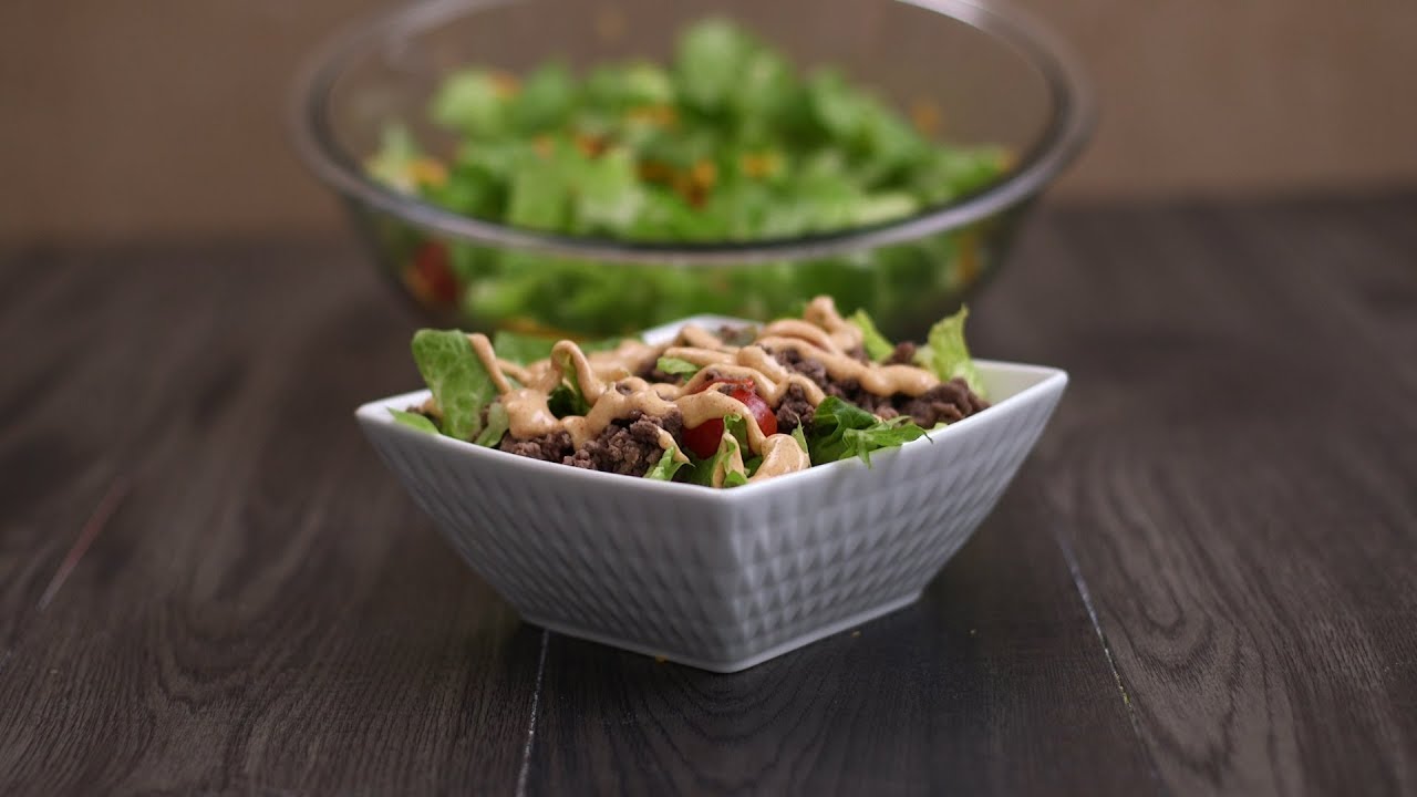 Low Carb Big Mac Salad Youtube