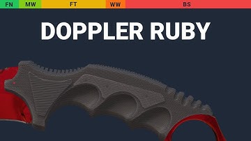 Karambit Doppler Ruby - Skin Float And Wear Preview