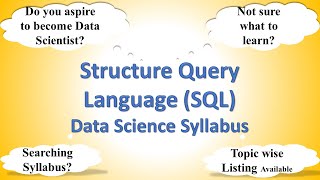 Data Science Syllabus Chapter 7  | Data Science Syllabus SQL