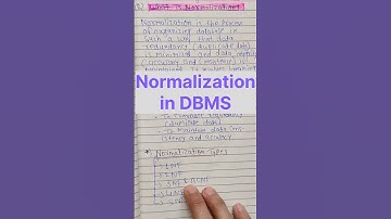What is Normalization in DBMS  #dbms