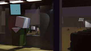 Blender animation, man at the shooting range Blender animation, man at the shooting range