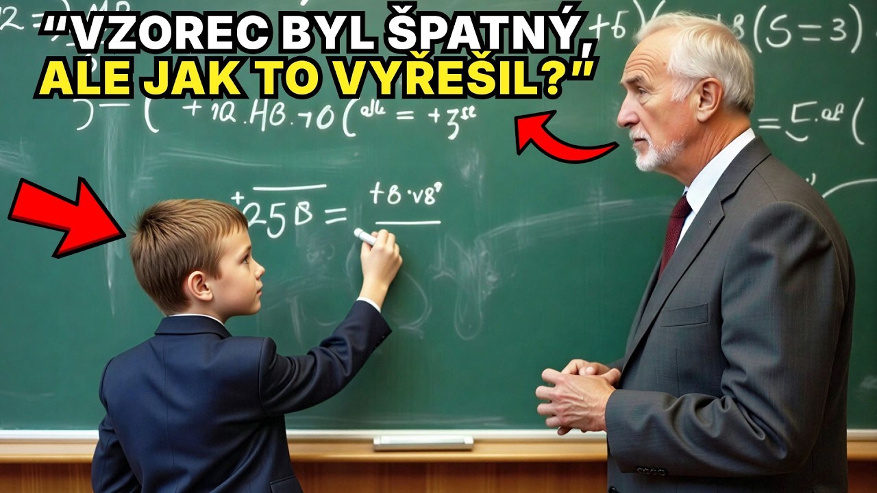 Profesor matematiky napsal na tabuli špatnou rovnici, aby otestoval studenta-ale byl to génius!