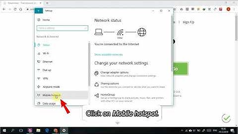 How to change the network name and password of laptop hotspot - Windows 10