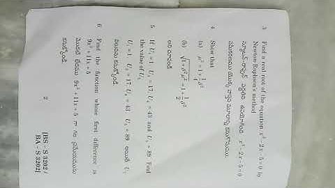 Numerical analysis previous question papers 6th semester Bsc computers