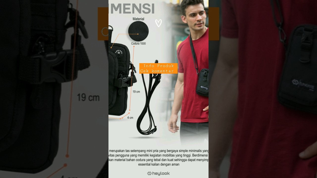 HEYLOOK Official - Tas Selempang Pria Skype Sling Bag Pria Tas Slempang Mini Cowok Murah