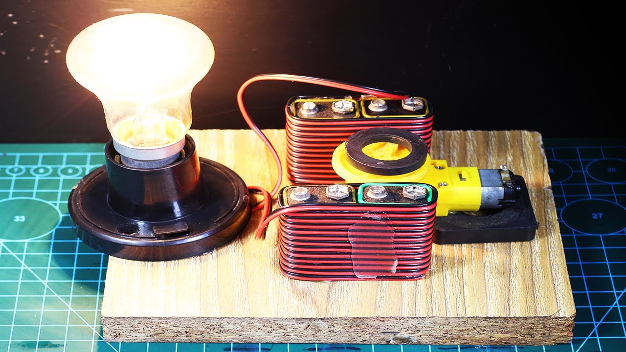 free energy 220v light bulb from waste battery - 100% working free energy