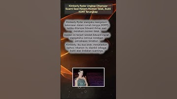 Kimberly Ryder Ungkap Ditampar Suami Saat Rekam Momen Talak, Bukti KDRT Terungkap