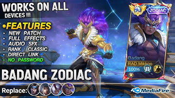 Script Skin Badang Zodiac Leo No Password - Full Effects & Audio With Backup File