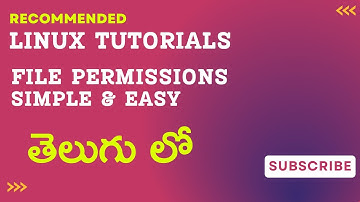 File Permissions Tutorials-14 Linux in Telugu by kk