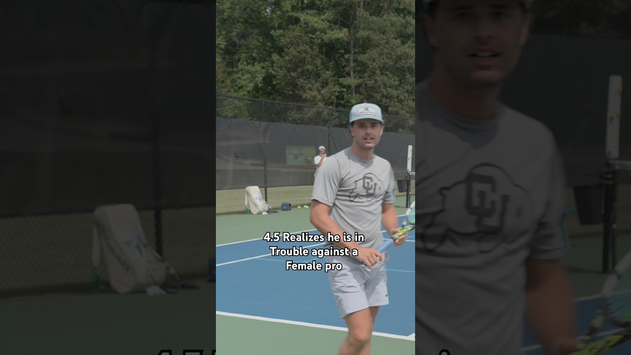 4.5 Player Gets a Reality Check vs WTA Pro 😂😂 #tennis #tennisaddict #tennisplayer