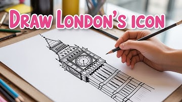How to Draw Big Ben (Elizabeth Tower) | Step-by-Step Tutorial