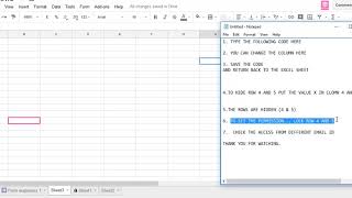 how to hide rows and columns in google sheets depending on cell values