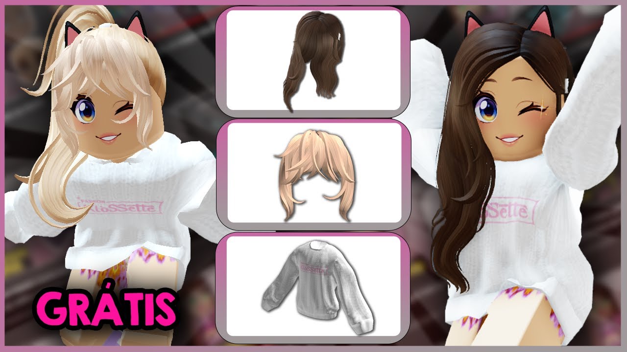 Como pegar cabelo grátis no roblox e + 2 itens grátis no roblox no mapa  FASHION KLOSSETTE 