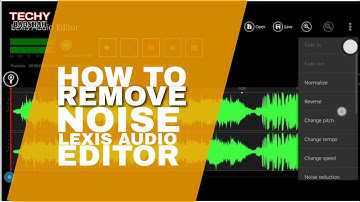 How To Remove Backgroud noise in Lexis Audio editor