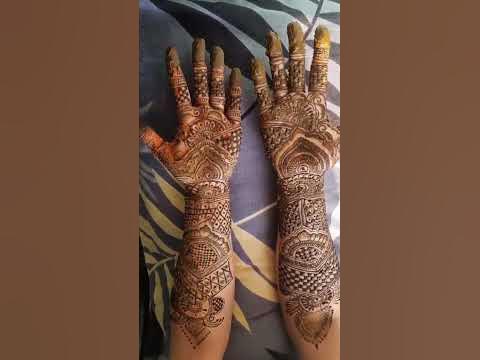 easy bridal mehndi design//25th anniversary bride #shorts video nidhi's ...