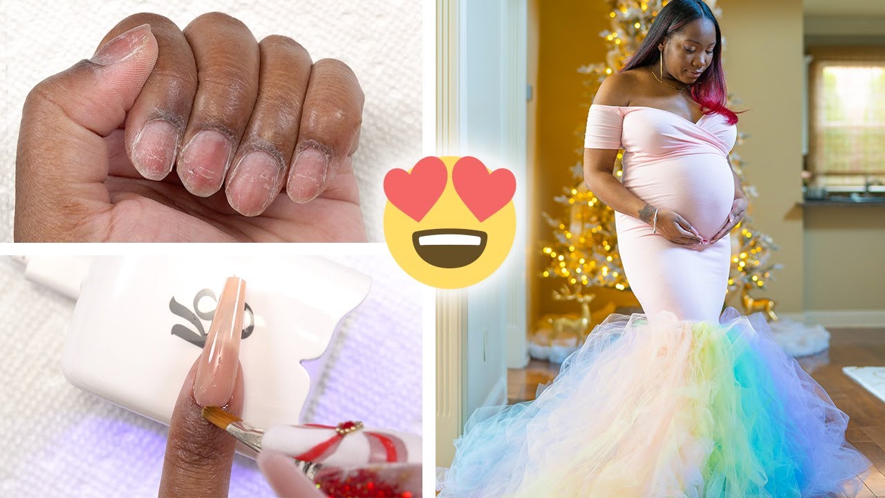 Doing My Maternity Photoshoot Nails YouTube