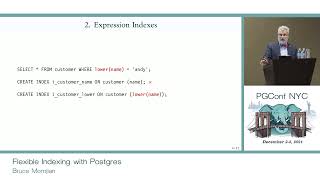 PGConf NYC 2021 - Flexible Indexing with Postgres by Bruce Momjian