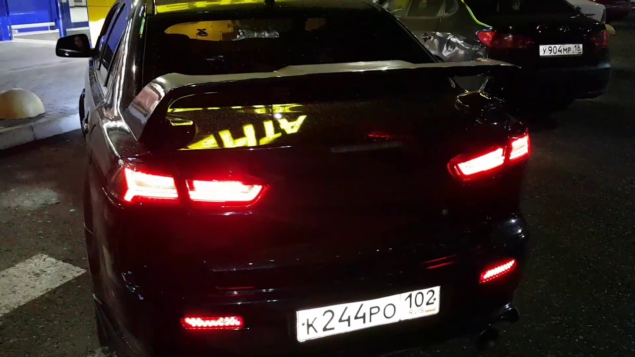 Фонари Mitsubishi Lancer X Audi Style YouTube