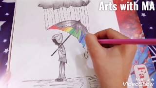 😄 Pin on Art with pencil colours / creative  drawing ideas ✍