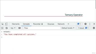 JavaScript Critical Parts 1108 Ternary Operator