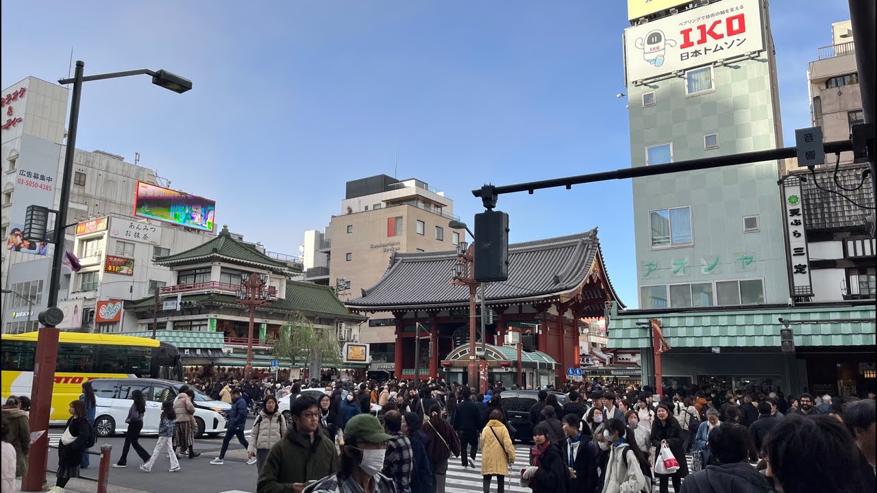 三連休日曜の浅草を歩こう(昼下がり〜夜)