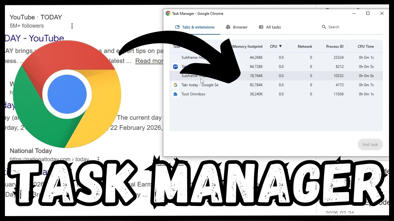 How to Use Task Manager in Google Chrome Browser | Check RAM consumed ...