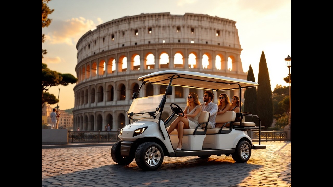 Rome Golf Cart Adventure: Skip the Walk, See it All! Perfect for Families & Seniors