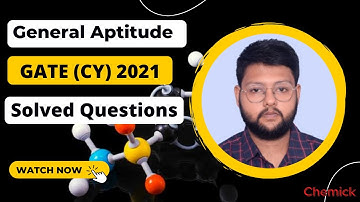 Gate 2021 Chemistry General Aptitude Solved Questions | Previous Year Questions #gate #iithyderabad