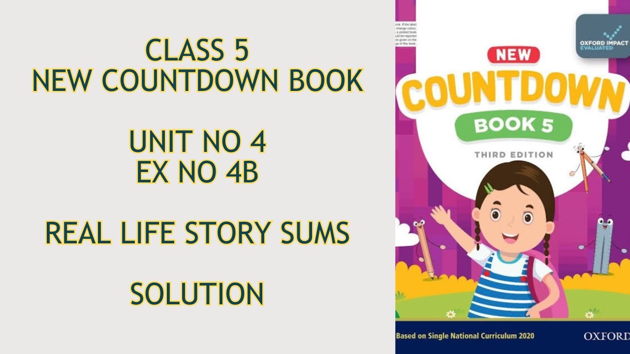 New countdown Maths book Class 5// Exercise no 4b// Real Life Story ...