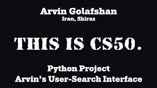 CS50 2026 Python Project - Arvin Golafshan