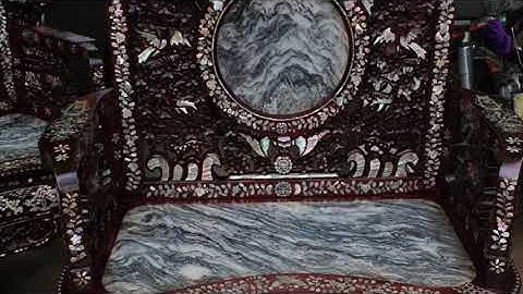 Bộ ghế tàu thái cẩn ốc mộc  cỡ đại Đồ gỗ cẩn ốc xà cừ Đức tiến Sdt 0972537582