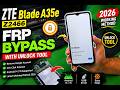 ZTE Blade A35e Z2466 FRP Bypass Unlock Tool | One Click Google Account Remove | zte z2466 frp bypass
