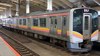 E129系100番台(ﾆｲA14編成)信越線新津行き 新潟駅2番線発車シーン 2026.8/15