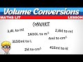 Volume Conversions  Maths Lit