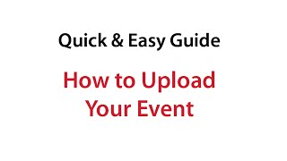 How to Upload Events