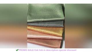 By Meter Houndstooth Pattern Satin Fabric Geometric Print Charmeuse Material Soft Lining screenshot 3