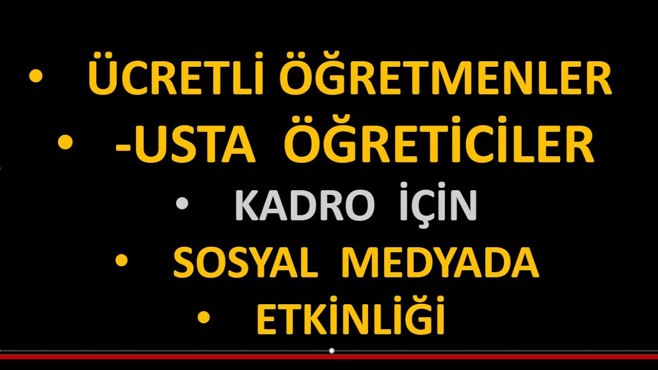 Ucretli Ogretmenler Usta Ogreticilere Kadro Icin Sosyal Medyada Etkinlik Calismasi Youtube
