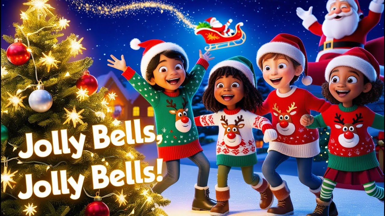 Jingle Bells, Jolly Bells | Fun Christmas Song for Kids to Sing and ...