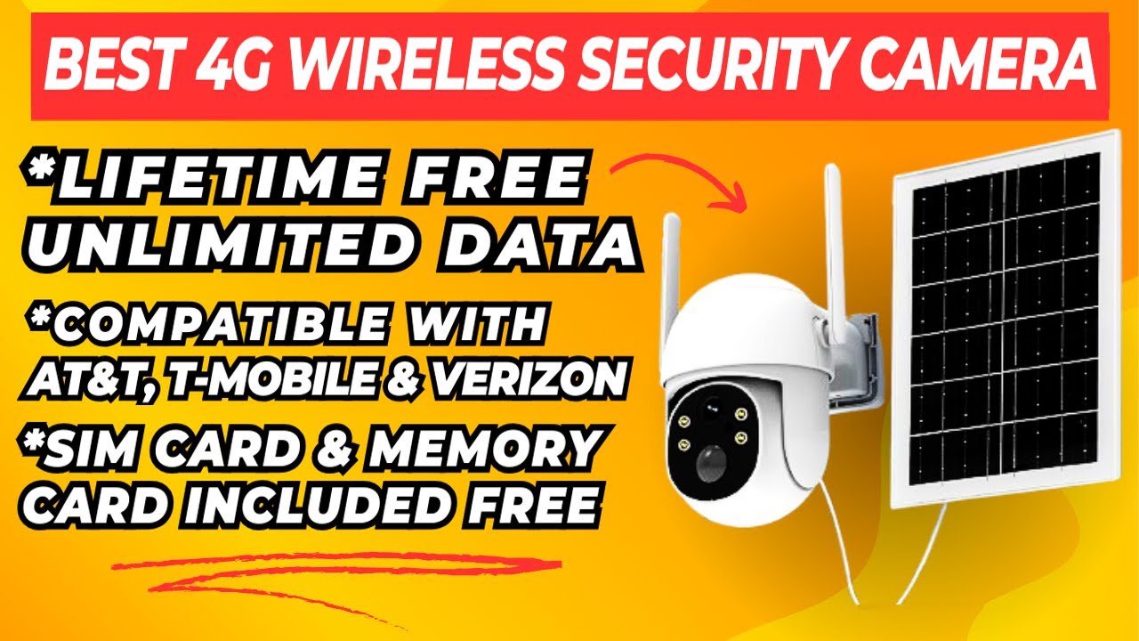 Moes FREE Lifetime Data 4G LTE Security Camera, Best PTZ 100% Wireless Solar Security Camera