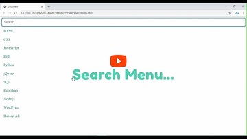 Search Menu Toggle Menu Html Css And Js | Hassan Ali