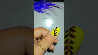 Easy leaf nail art at home #shorts #nailart #nailartathome #fashion #explore #youtubeshorts #viral