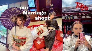 Our Marriage Shoot | Hair salon \u0026 Kimono Photoshoot in Japan