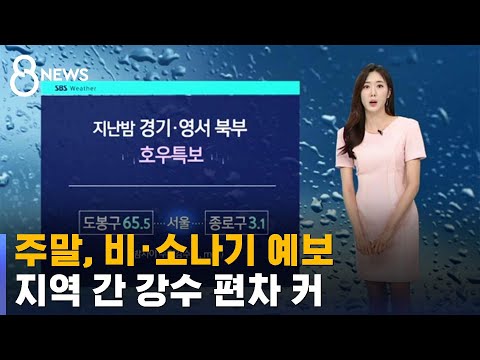 날씨 주말 비 소나기 예보 지역 간 강수 편차 커 SBS 8뉴스 