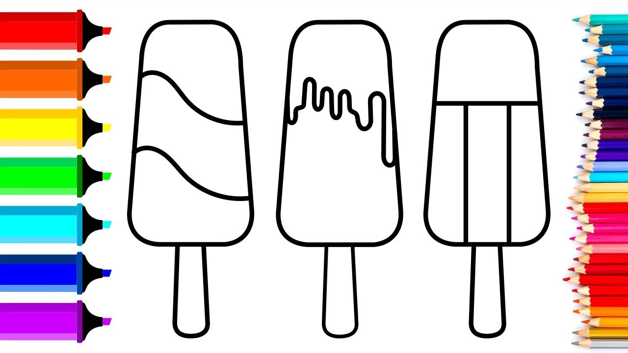Ice Cream Coloring Pages How to Draw Candy for Kids The Kids Zone