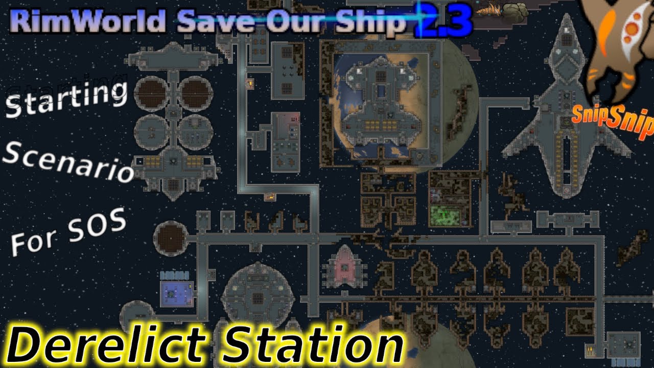 RimWorld - Save Our Ship 2.3.3 - Derelict Station Start - YouTube