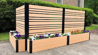 Enclo Privacy Screens Florence Freestanding Vinyl Privacy Screen & Planter Box Assembly and Install