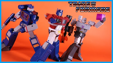 Transformers R.E.D. (Robot Enhanced Design) OPTIMUS PRIME, MEGATRON & SOUNDWAVE Action Figure Review